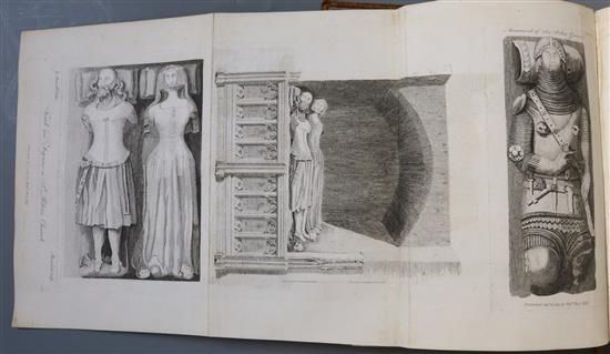 SANDWICH: Boys, William - Collections for an History of Sandwich in Kent, 4to, tree calf, with 40 plates and maps,
